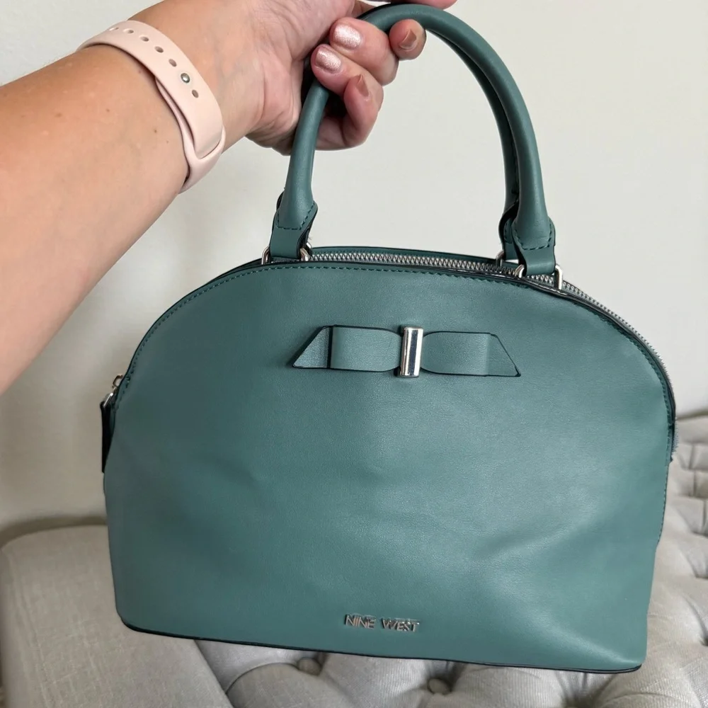 Nine West Teal Crossbody Purse with Bow